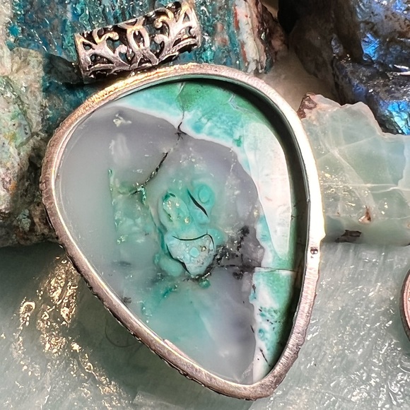 Dendrite opal pendant (A-1) - Picture 3 of 4